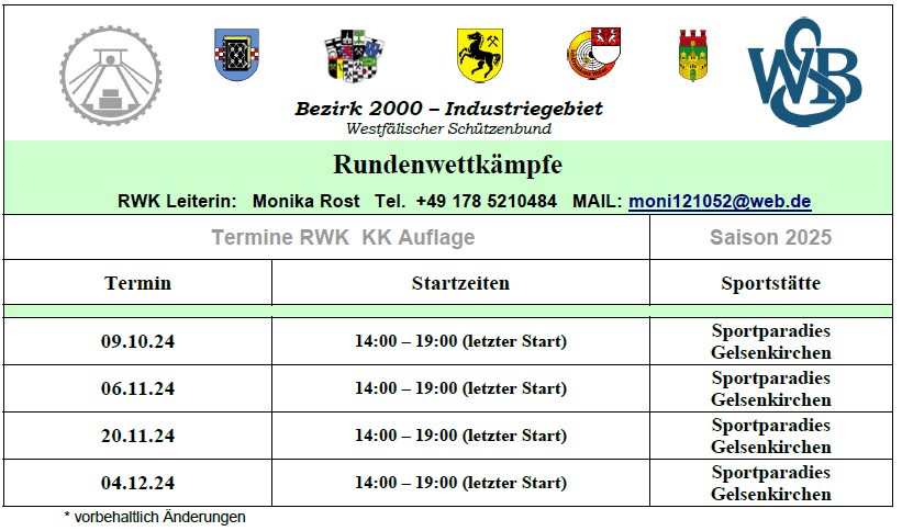 Bezirk2000 Termine RWK KK 2025